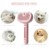 3-in-1 Steam Pet Brush for Cats Dogs, Steam Cat Brush for Shedding & Grooming Comb for Massage, Clean and Removing Loose Hair, Multifunctional Hair Removal Comb with Spray (1PC White, Soft comb)