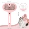 3-in-1 Steam Pet Brush for Cats Dogs, Steam Cat Brush for Shedding & Grooming Comb for Massage, Clean and Removing Loose Hair, Multifunctional Hair Removal Comb with Spray (1PC White, Soft comb)